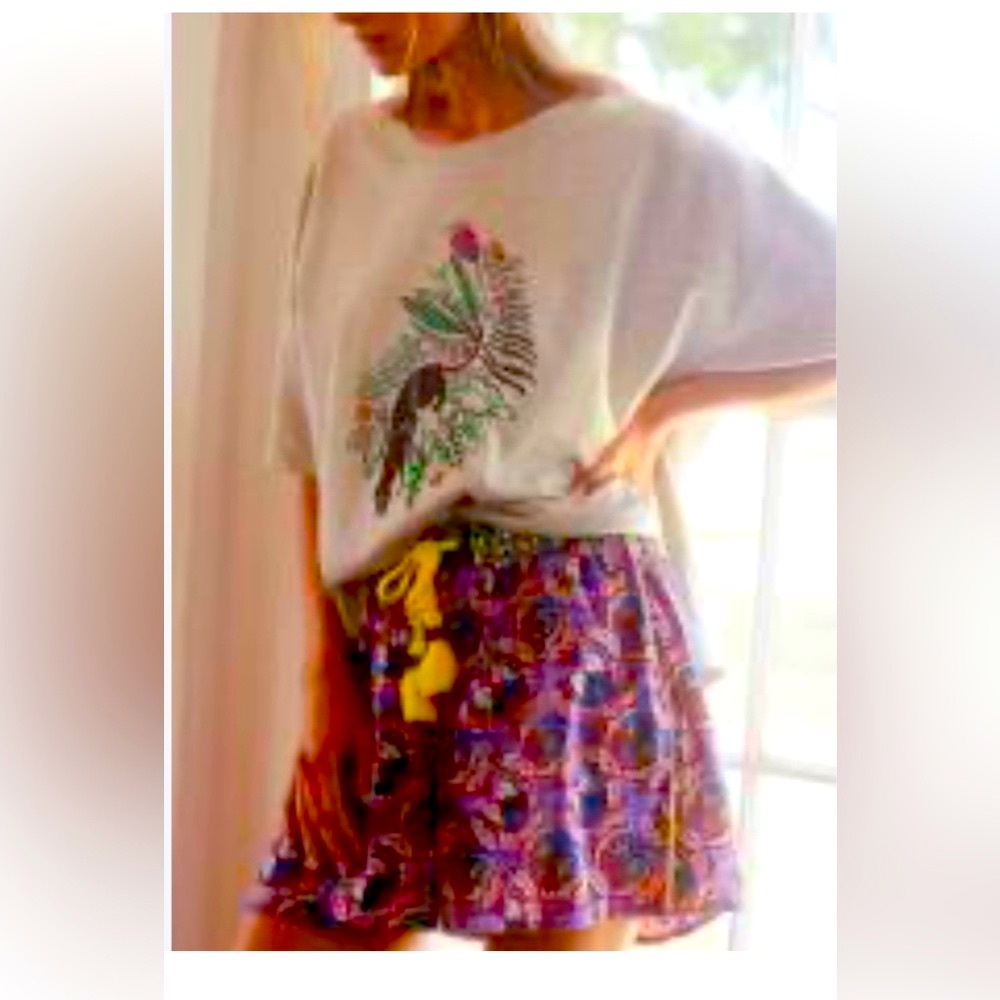 Anthropologie Colorful Patterned Women's Shorts w/ Drawstring Waist- Size Small